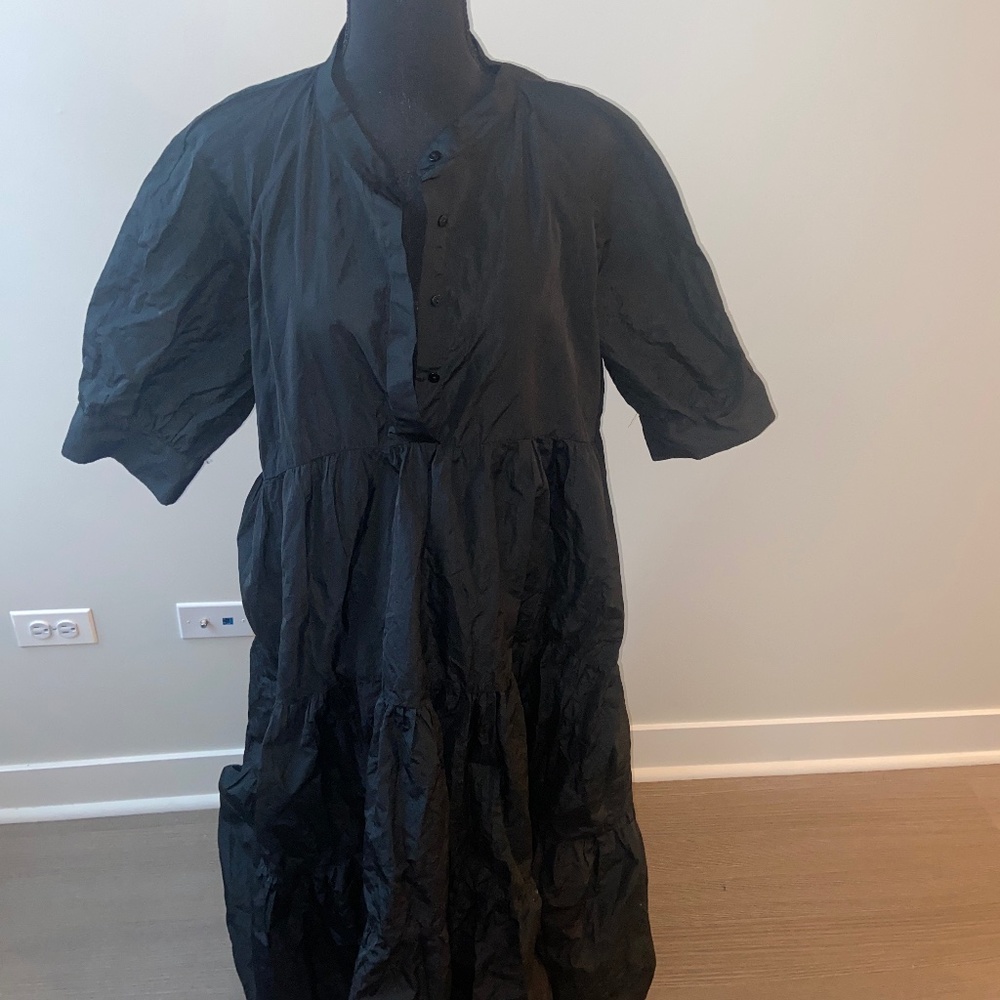 Zara Black Puffy Dress